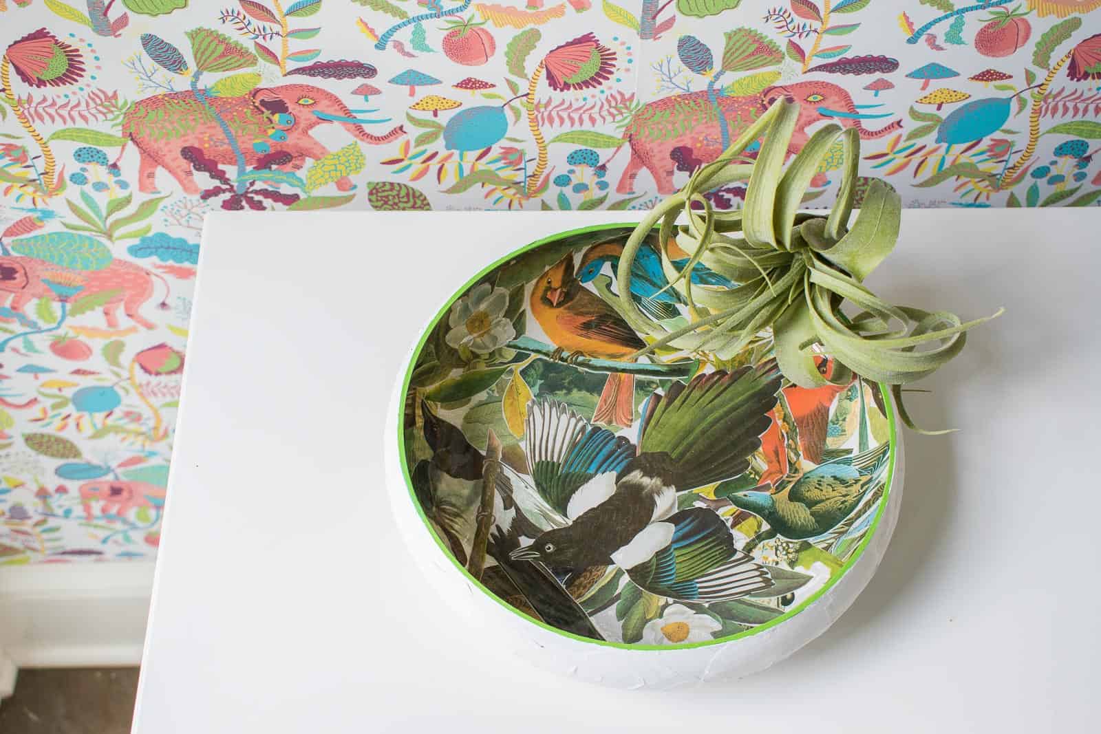 How to Decoupage a Glass Bowl - At Charlotte's House